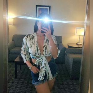 wrap blouses long sleeve